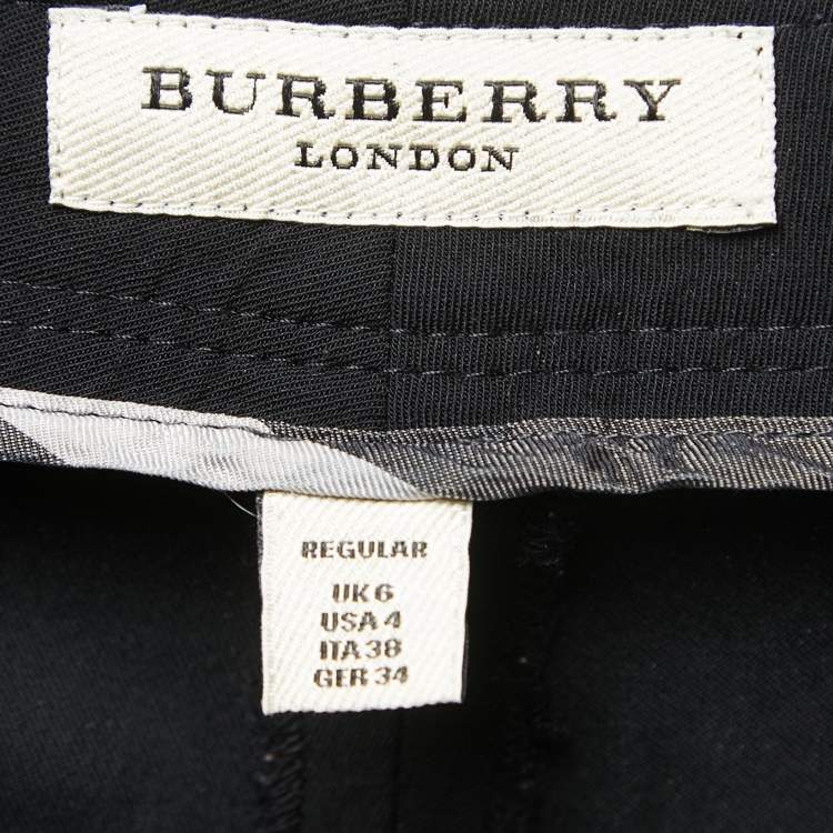 مملوكة مسبقًا Burberry Black Crepe Trousers S 