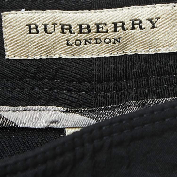 مملوكة مسبقًا Burberry Black Crepe Trousers S 