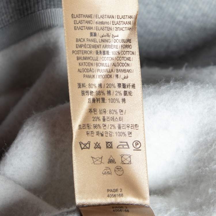 Pre Owned Burberry Grey Cotton Knit Cape Jacket L
