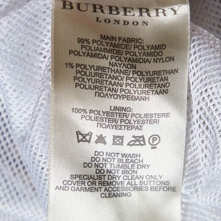 Pre Owned Burberry Beige Polyester Belted Trench Coat M