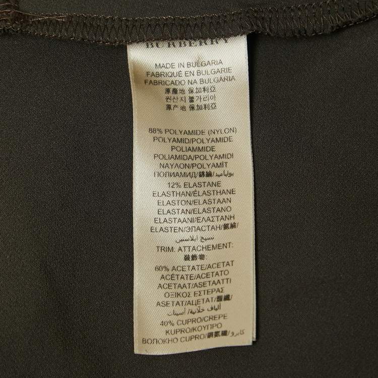Pre Owned Burberry Military Green Nylon Zip Front Jacket M