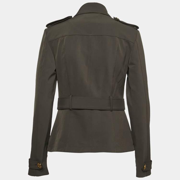 Burberry Military Green Nylon Zip Front Jacket M Burberry | TLC