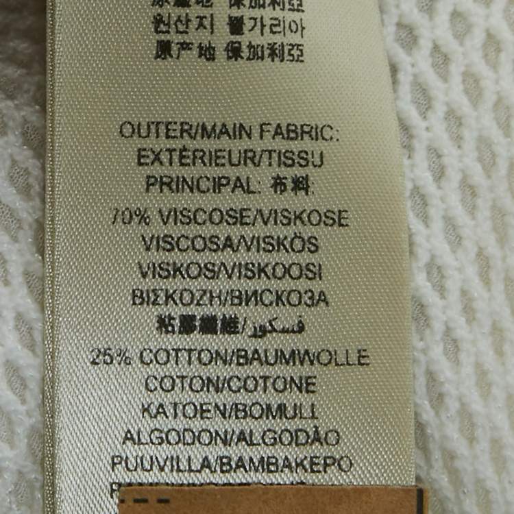 Pre Owned Burberry Off White Knit Flared Short Dress S