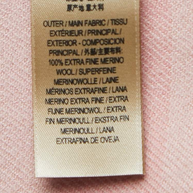 Pre Owned Burberry Pink Wool Poncho One Size