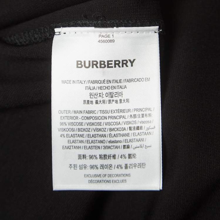 Pre Owned Burberry Black Viscose Chain Fringe Detail Dress S
