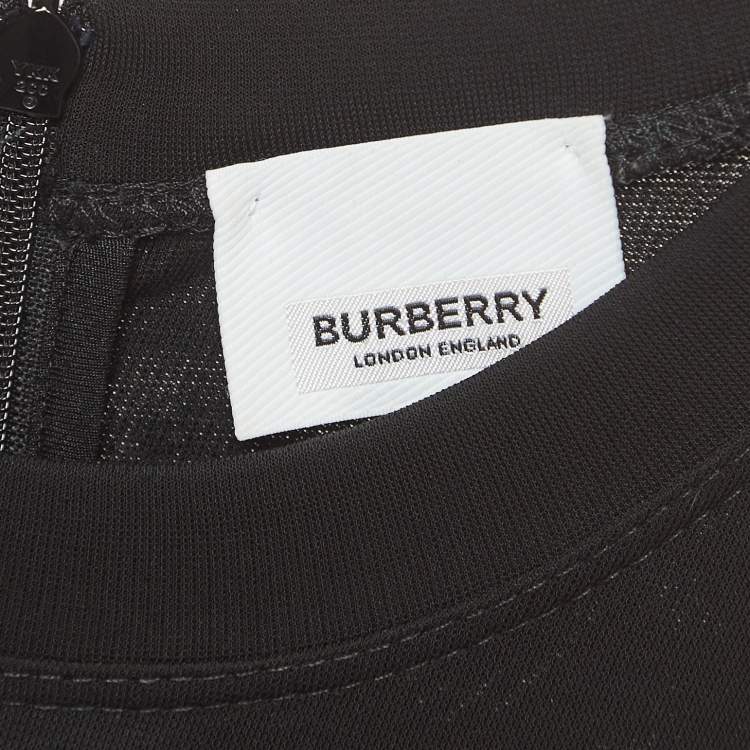 Pre Owned Burberry Black Viscose Chain Fringe Detail Dress S