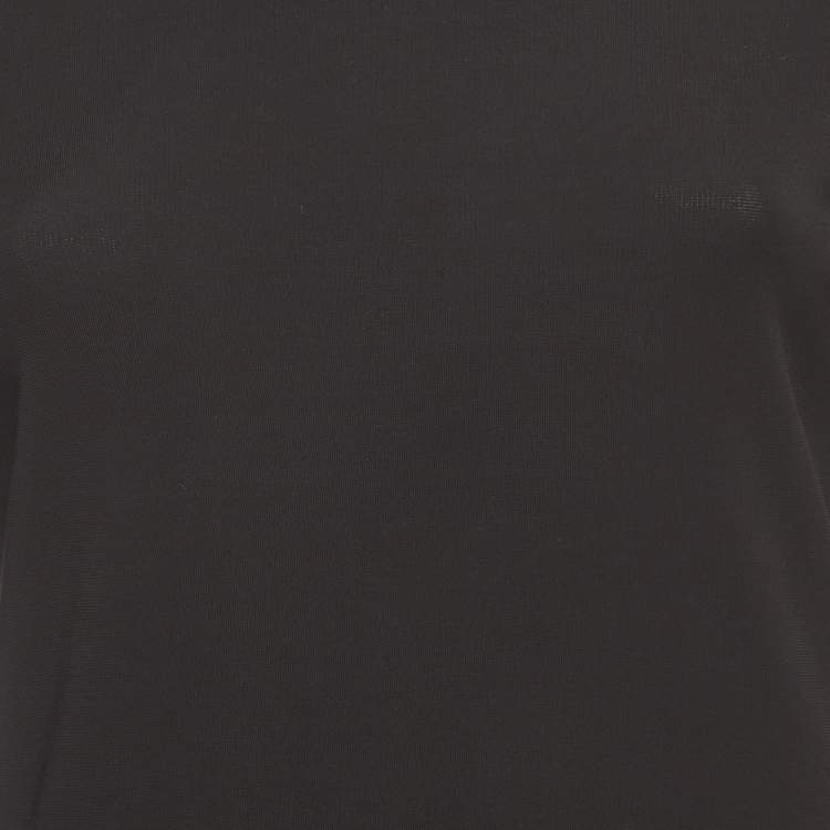 Pre Owned Burberry Black Viscose Chain Fringe Detail Dress S