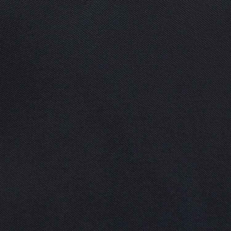 Pre Owned Burberry Black Cotton V-Neck Polo T-Shirt S
