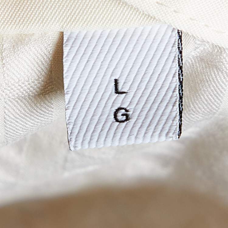 Pre Owned Burberry Cream Logo Detail Quilter Jacket L