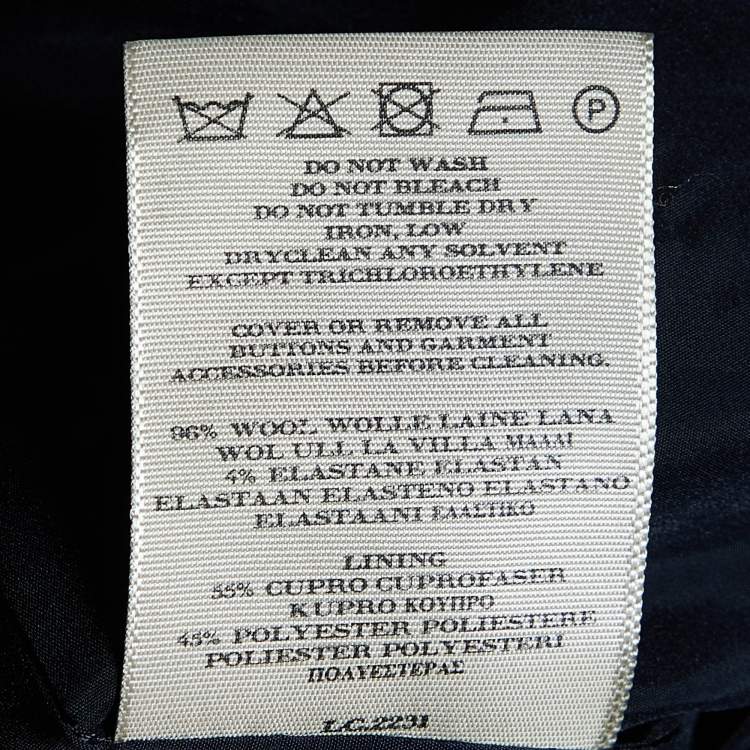 Pre Owned Burberry Black Wool Single Breasted Jacket S