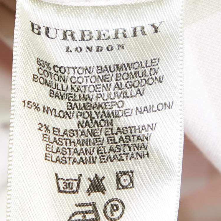 Pre Owned Burberry Light Pink Nova Check Cotton Button Front Shirt L
