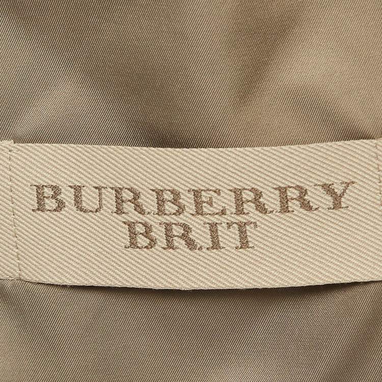 مملوكة مسبقًا Burberry Brit Beige Synthetic Diamond Quilted Ashurst Jacket XXL