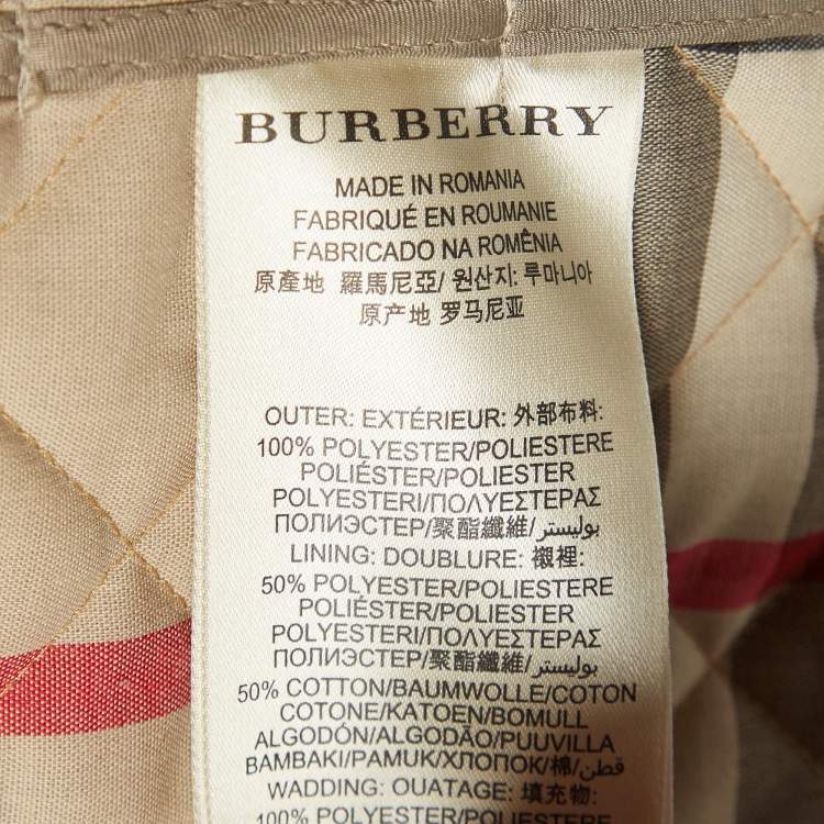 مملوكة مسبقًا Burberry Brit Beige Synthetic Diamond Quilted Ashurst Jacket XXL