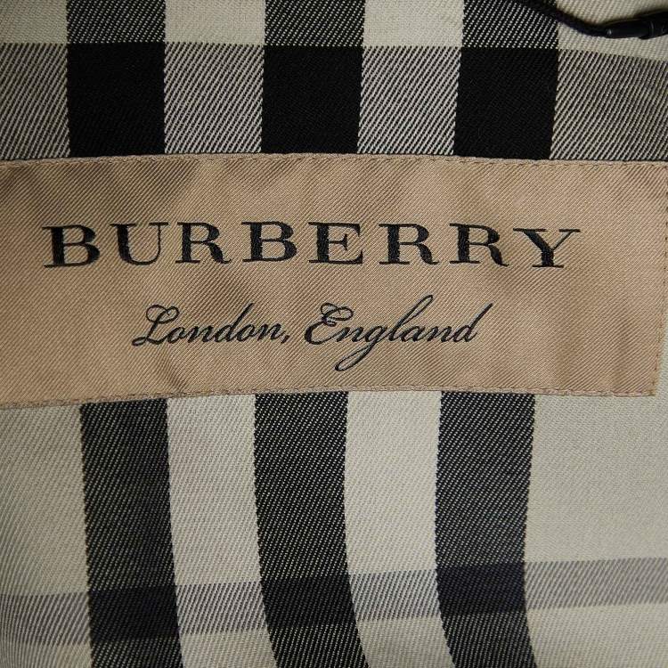 Pre Owned Burberry Black Cotton Double Breasted Harbourne Trench Coat S