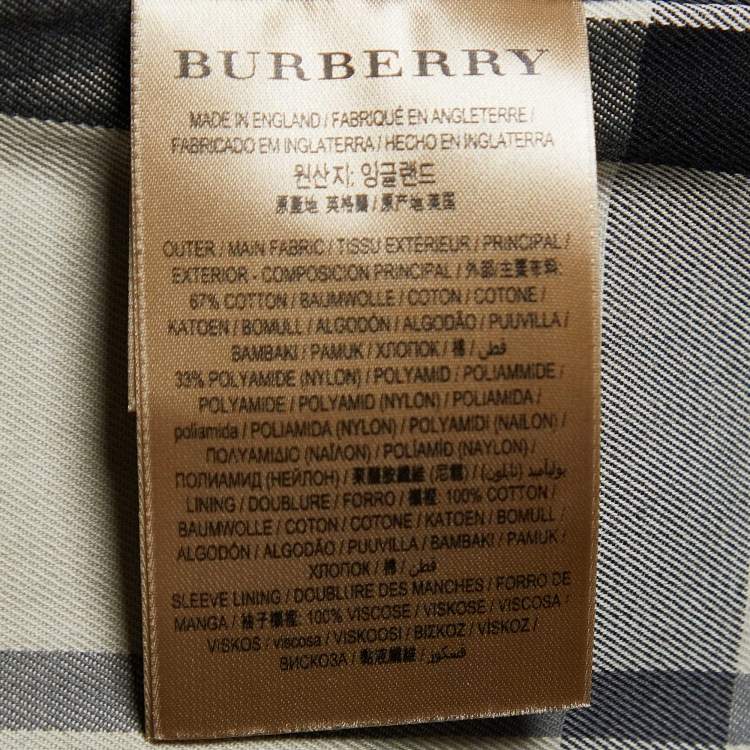 Pre Owned Burberry Black Cotton Double Breasted Harbourne Trench Coat S