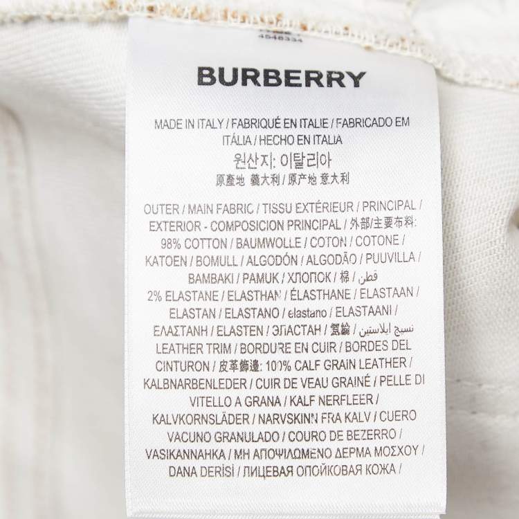 Pre Owned Burberry Brown Printed Denim Jeans M Waist 30"