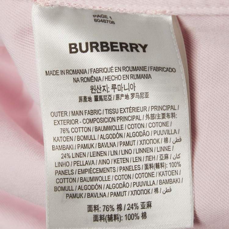 Pre Owned Burberry Pink Belted Trench Coat M