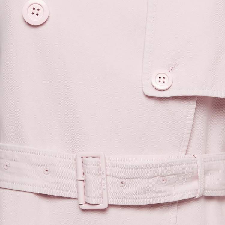 Pre Owned Burberry Pink Belted Trench Coat M