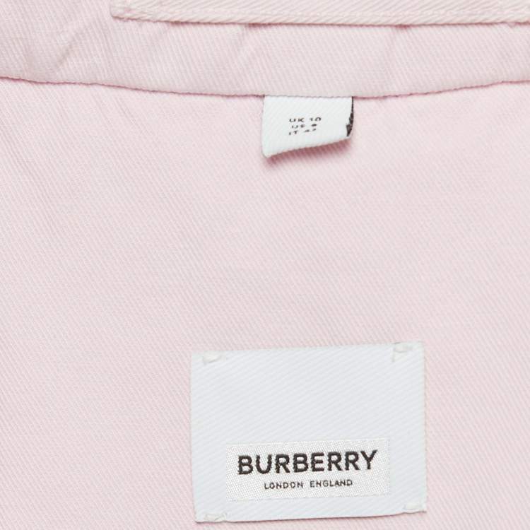 Pre Owned Burberry Pink Belted Trench Coat M