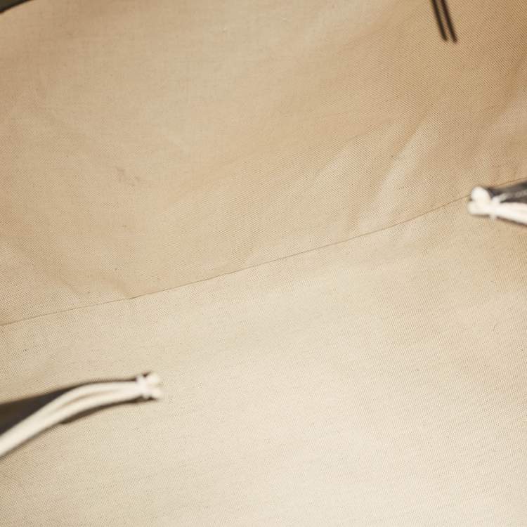 Pre Owned Burberry Off White Canvas Lewes Tote