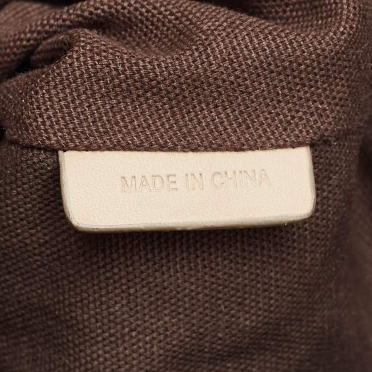 Pre Owned Burberry Smoke Check Coated Canvas and Leather Walden Tote