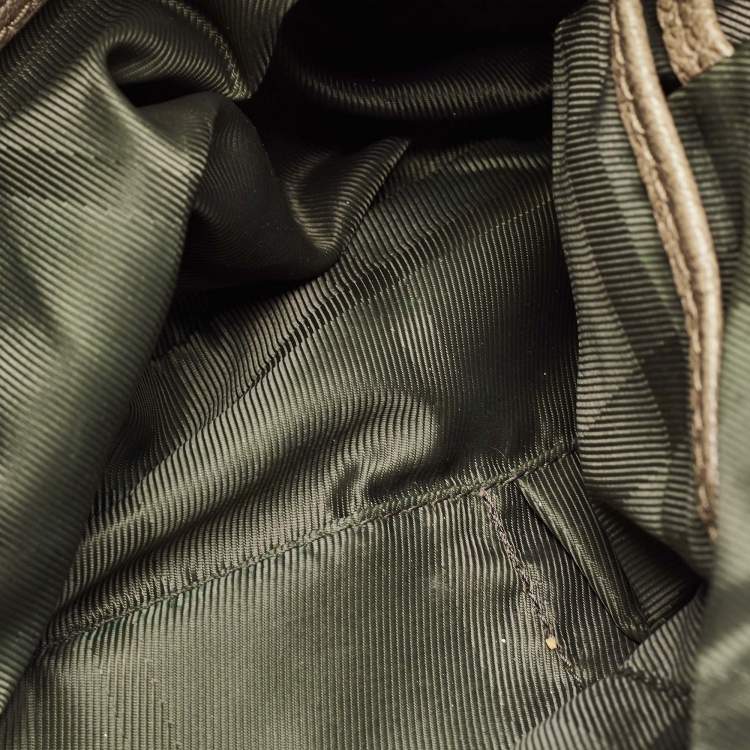 Pre Owned Burberry Grey Leather Ashmore Tote