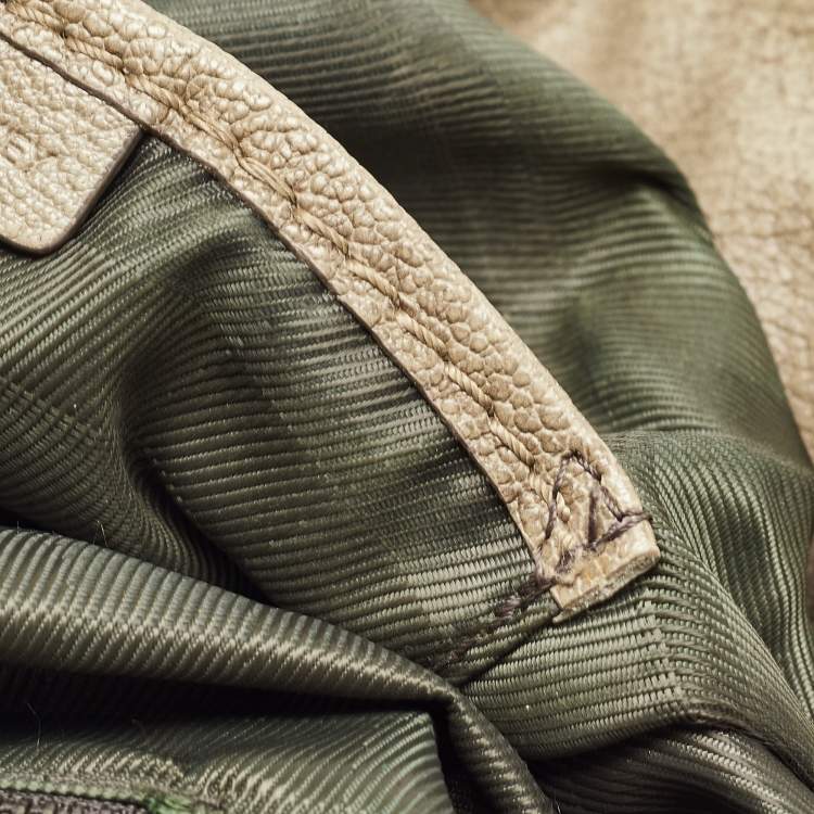 Pre Owned Burberry Grey Leather Ashmore Tote