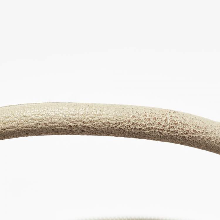 Pre Owned Burberry Grey Leather Ashmore Tote