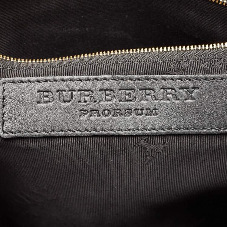 Pre Owned Burberry Dark Green Nubuck Leather Orchard Satchel
