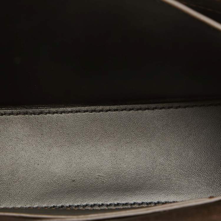 Pre Owned Burberry Bronze Leather Small Studded Olympia Shoulder Bag