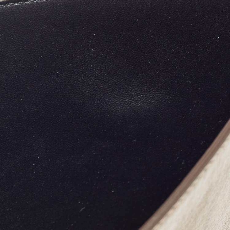 Pre Owned Burberry Bronze Leather Studded Olympia Clutch