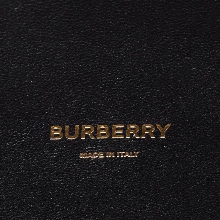 Pre Owned Burberry Bronze Leather Studded Olympia Clutch