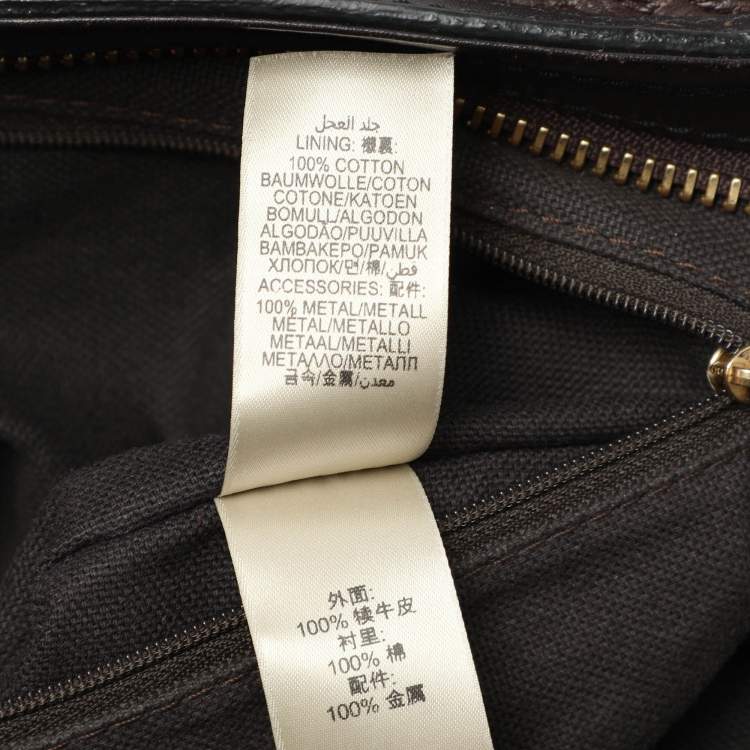 Pre Owned Burberry Brown/Black Leather Tassel Detail Satchel
