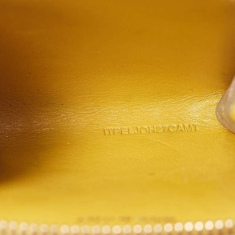 Pre Owned Burberry Beige/Yellow Haymarket Check PVC and Leather Coin Purse