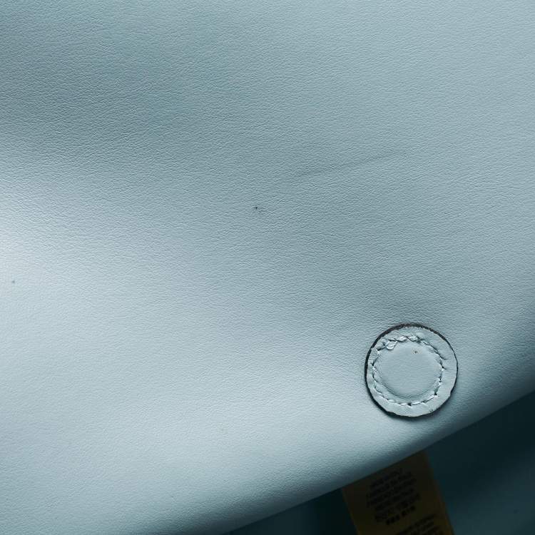 Pre Owned Burberry Dark Grey Leather Medium Belt Tote