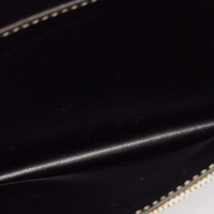 Pre Owned Burberry Black/Grey Leather and Canvas Mini Pocket Tote