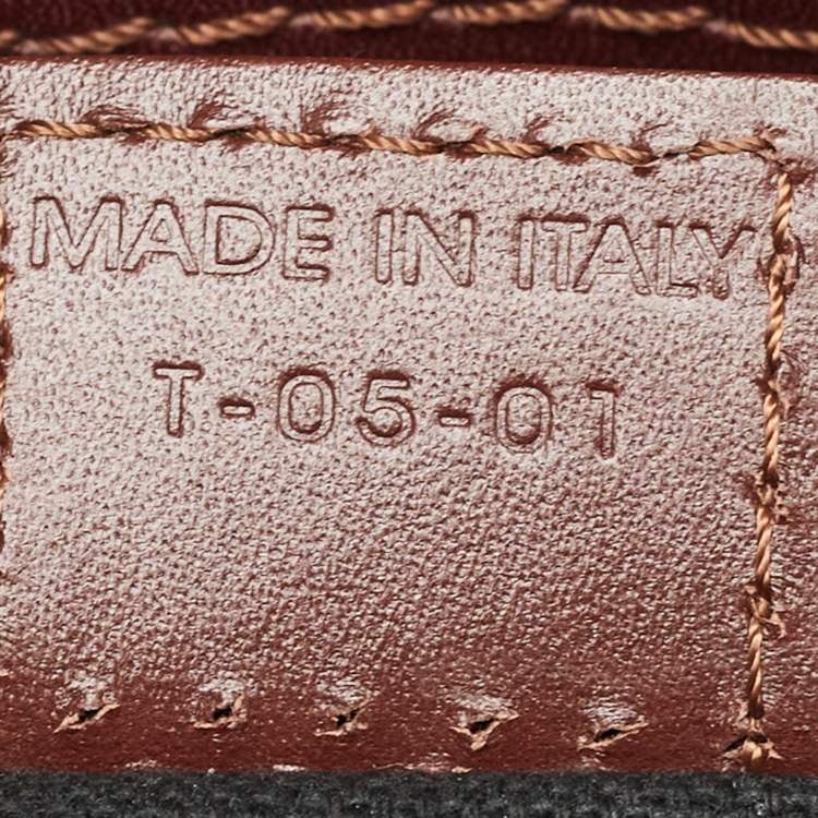 Pre Owned Burberry Brown/Beige Haymarket Coated Canvas and Leather Chester Bowler Bag