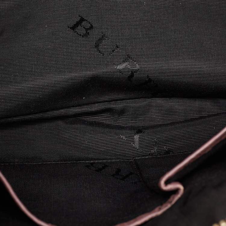 Pre Owned Burberry Lilac Pebbled Leather Small Orchard Bowler Bag
