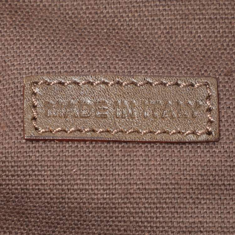 Pre Owned Burberry Brown House Check Canvas and Leather Beaton Tote