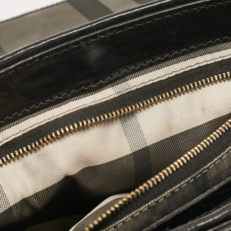 Pre Owned Burberry Black Leather Flap Shoulder Bag