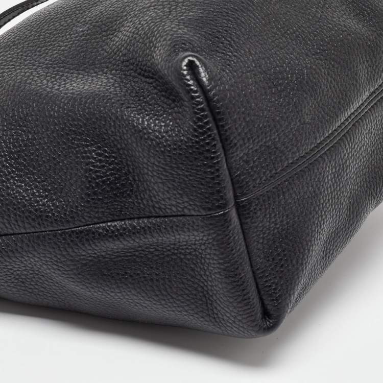 Pre Owned Burberry Black Leather Salisbury Tote