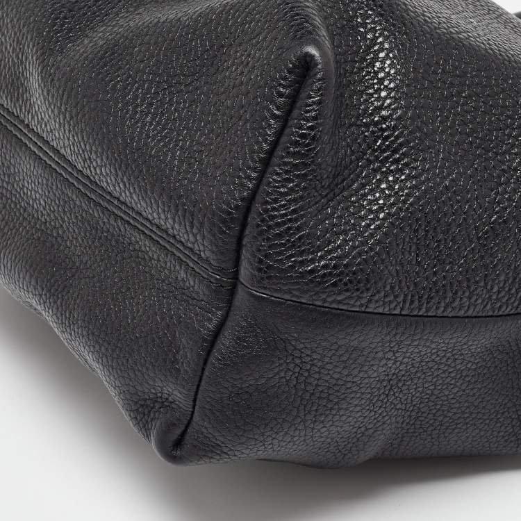 Pre Owned Burberry Black Leather Salisbury Tote