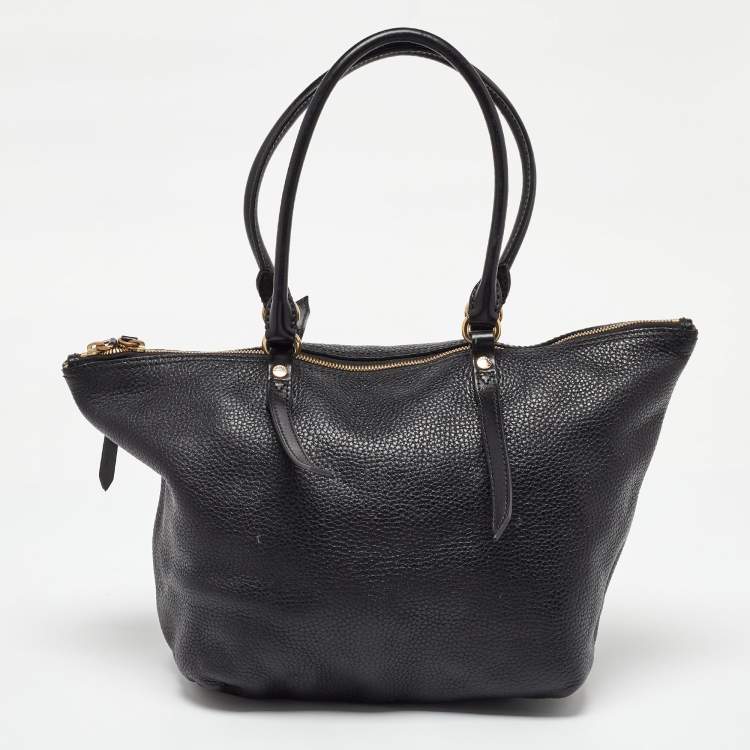 Pre Owned Burberry Black Leather Salisbury Tote