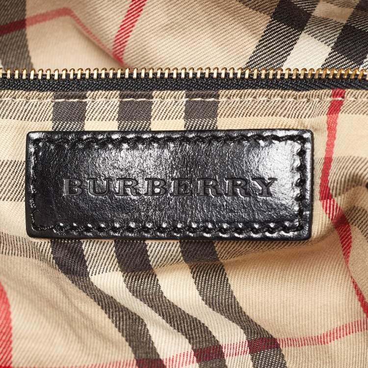 Pre Owned Burberry Black Leather Salisbury Tote