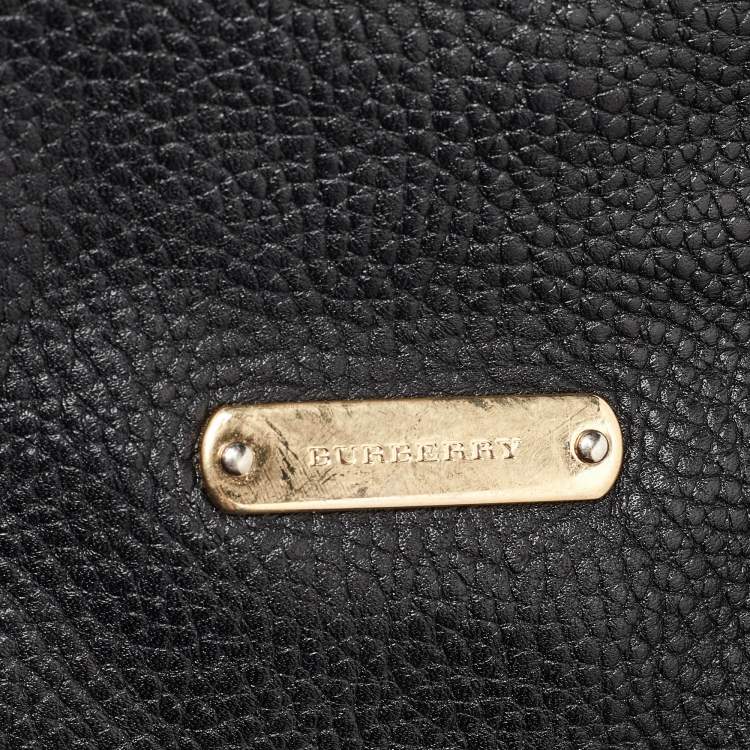 Pre Owned Burberry Black Leather Salisbury Tote