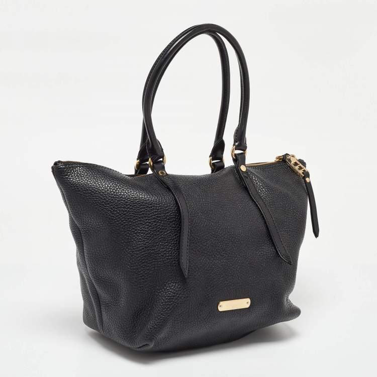 Pre Owned Burberry Black Leather Salisbury Tote