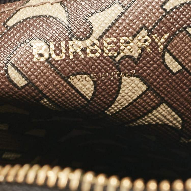 Pre Owned Burberry Multicolor TB-Print Coated Canvas and Leather Camera Crossbody Bag