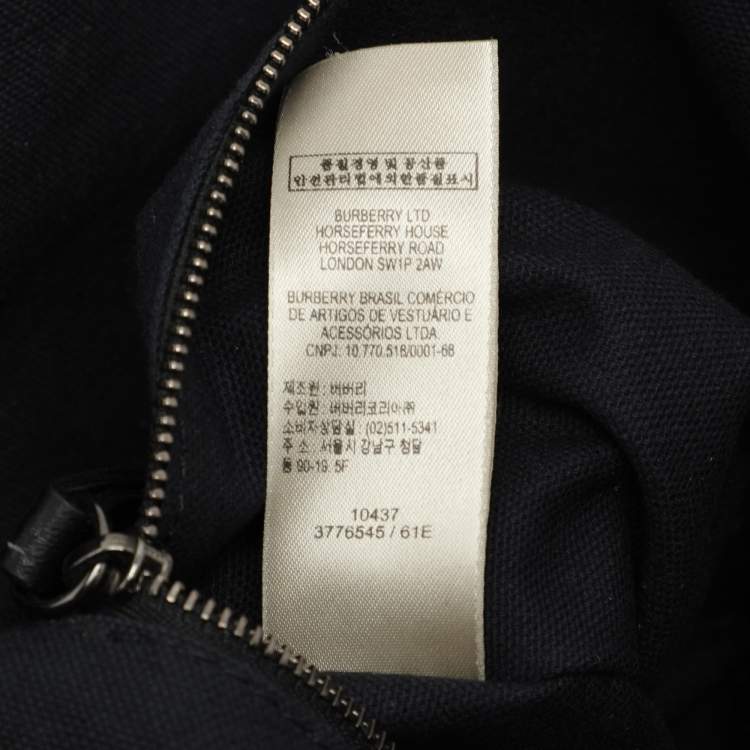 Pre Owned Burberry Black Smoked Check PVC and Leather Chain Lock Bowling Bag