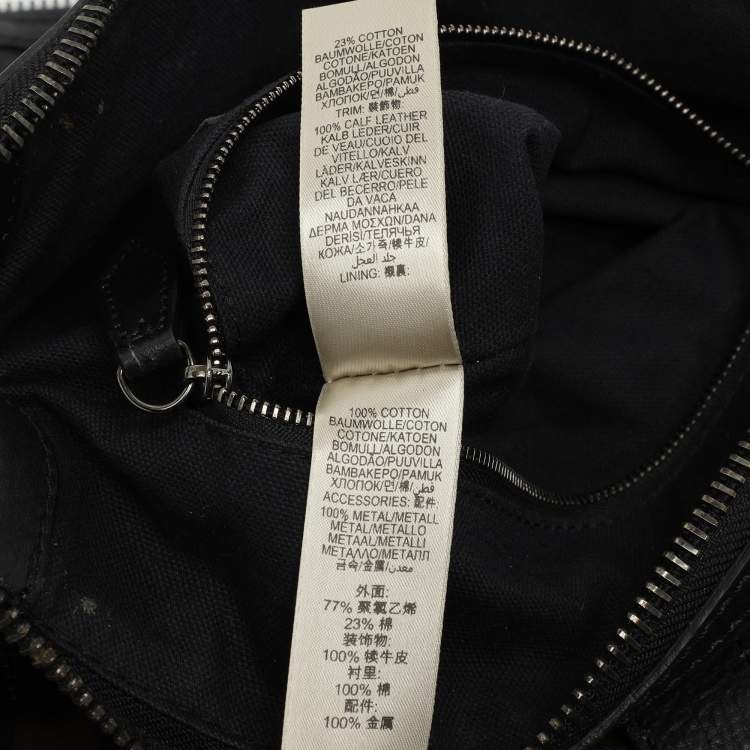 Pre Owned Burberry Black Smoked Check PVC and Leather Chain Lock Bowling Bag
