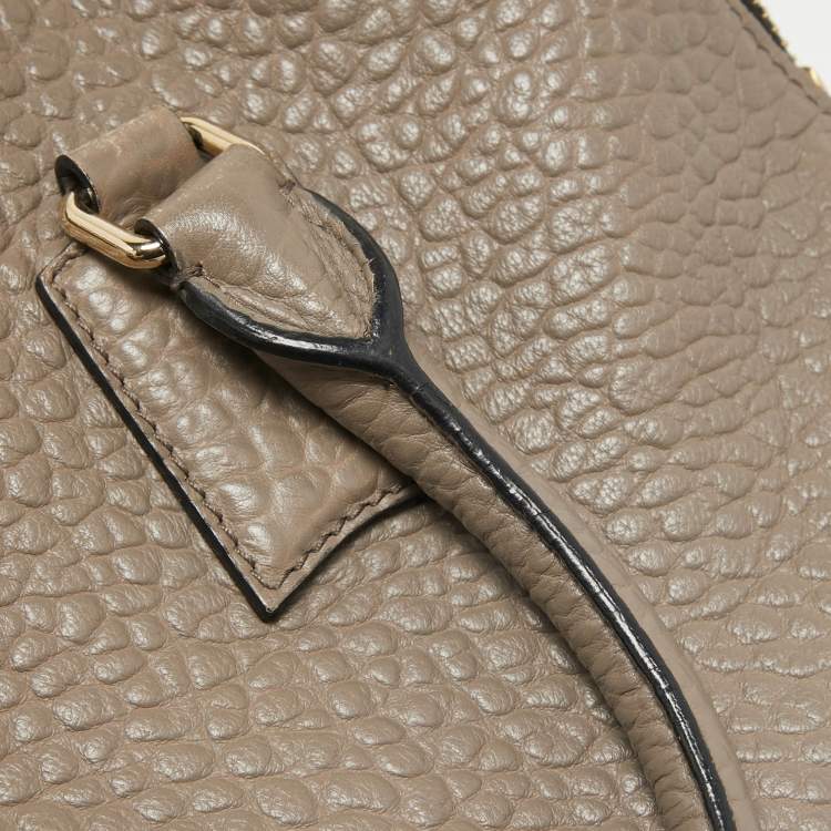 Pre Owned Burberry Beige Grain Leather Orchard Satchel